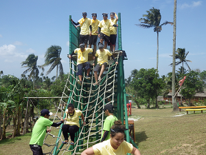 bamboo wall climb