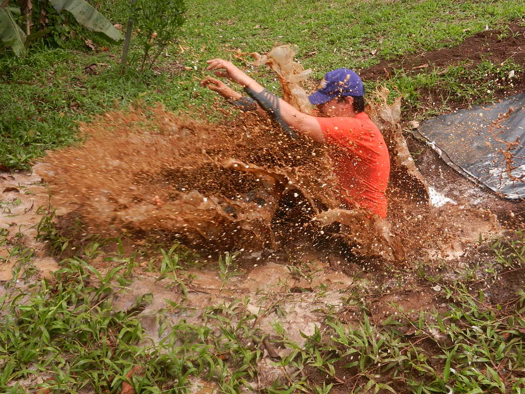 Bottom of the mud slide!